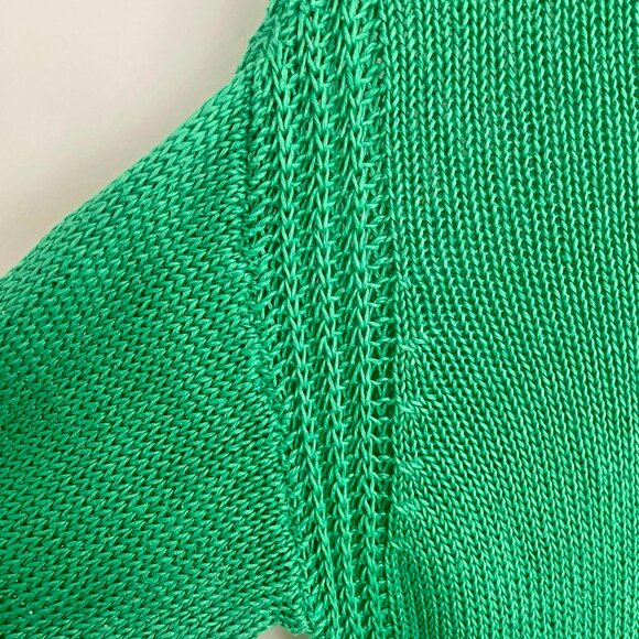 Apiece Apart Green Linen Cropped Sweater Size L - Picture 6 of 7